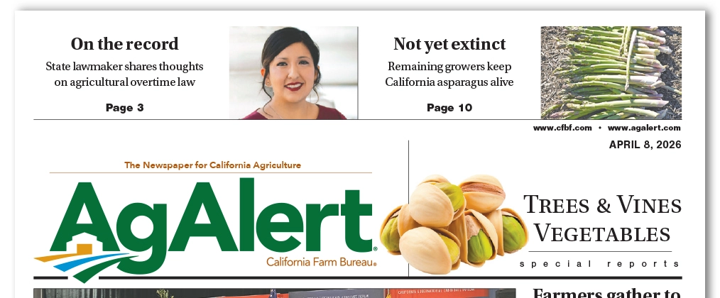 California Ag Alert newspaper cover