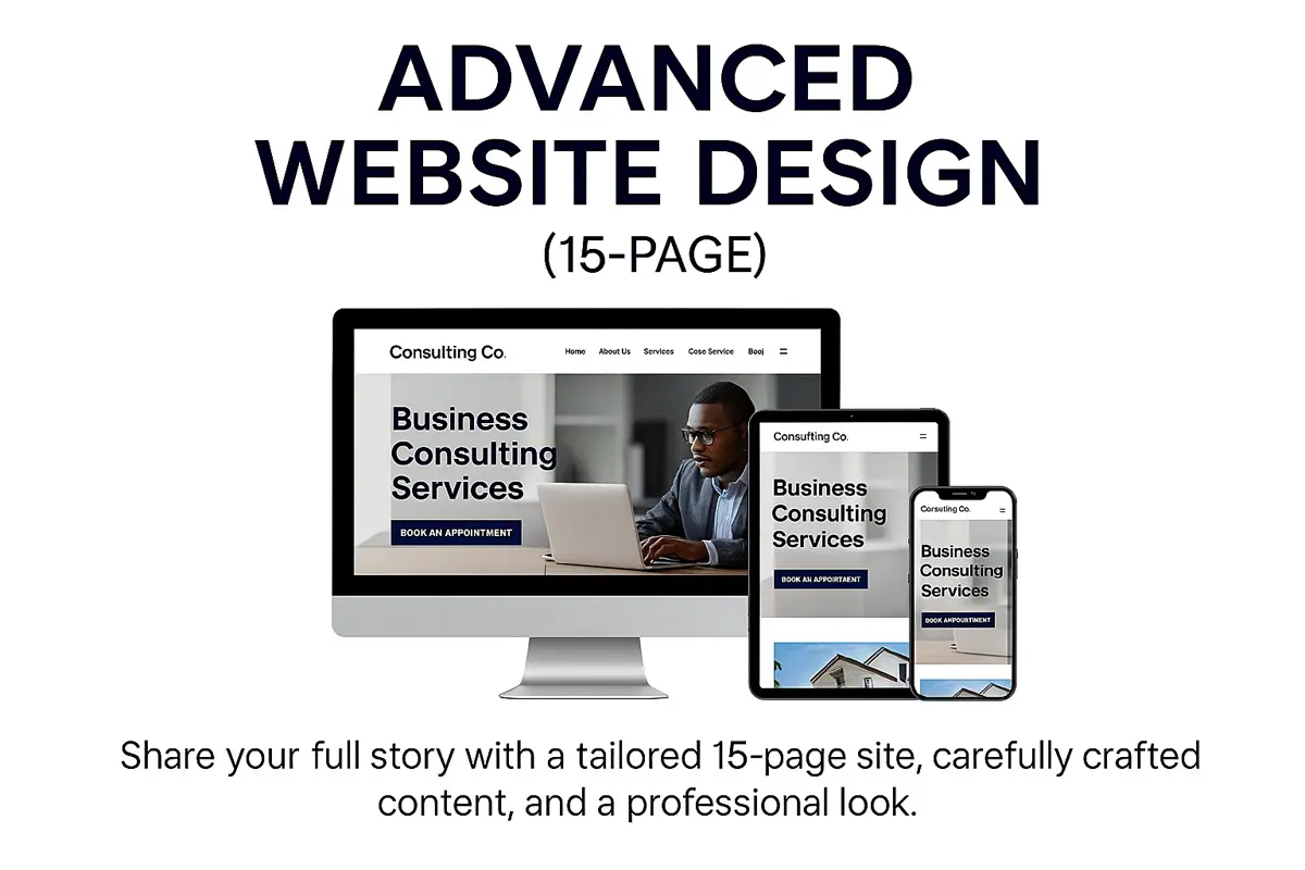 Container #1 Advanced Website Design 15 Page Product