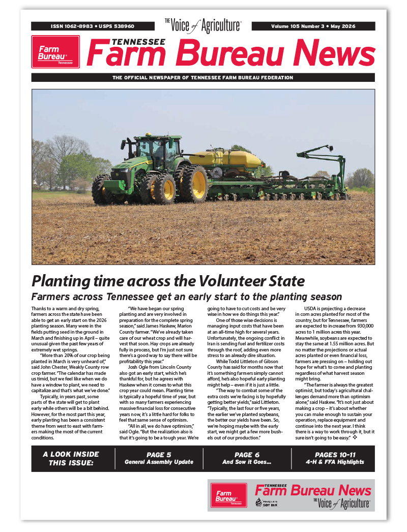 Tennessee Farm Bureau News Newspaper