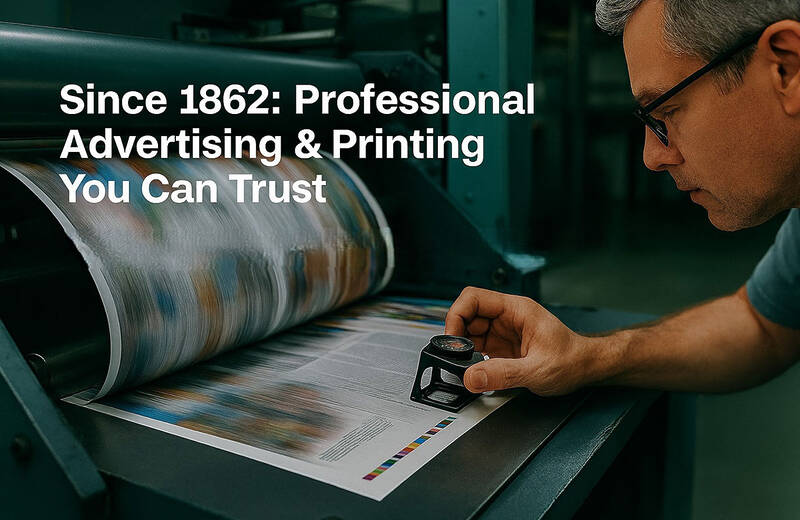 Man Examining Print Material