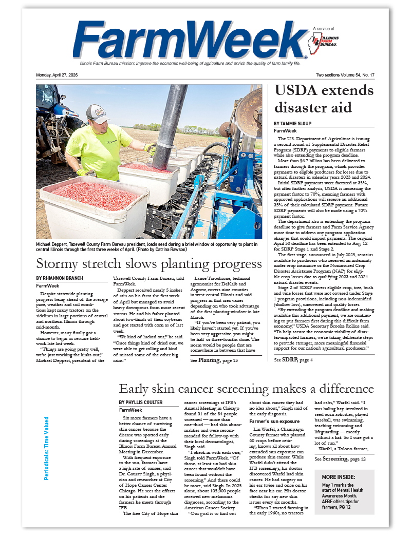 Illinois FarmWeek newspaper cover